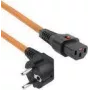 ACT Netzkabel CEE 7/7 Stecker (gewinkelt) - C13 IEC Lock orange 2 m, EL247S