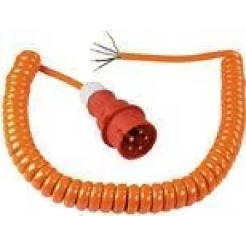 Bauspiralkabel AS Schwabe 70431 — CEE 400V 16A, IP44, Spiralleitung für den Baustelleneinsatz
