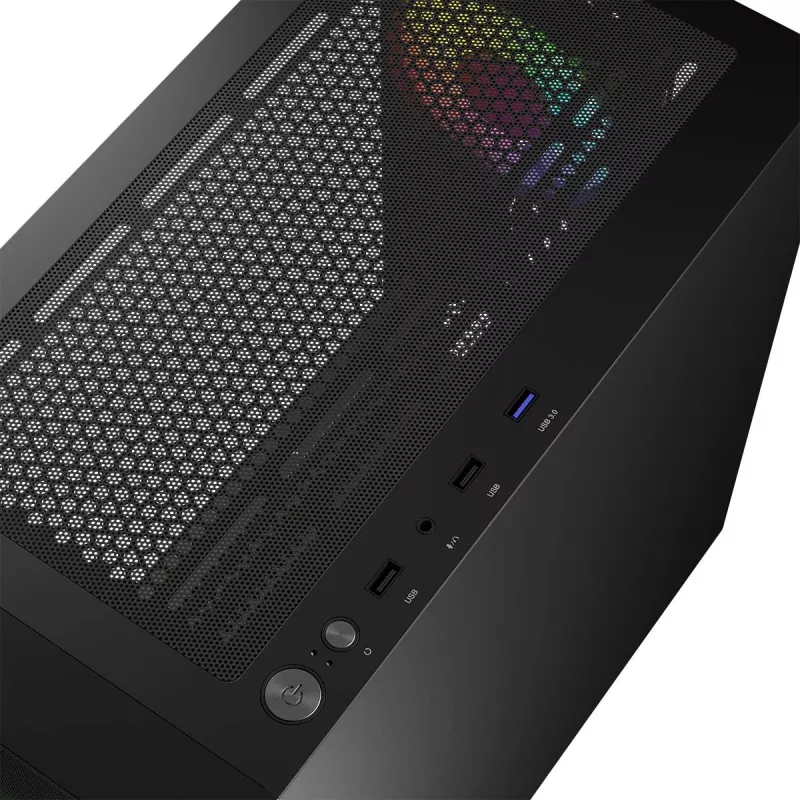 Computer-Gehäuse Logic Concept Portos Mini ARGB Micro ATX Schwarz