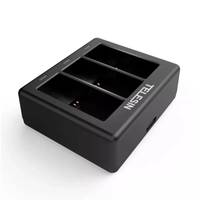 3-fach Ladegerät Telesin für GoPro Hero 12 / Hero 11 / Hero 10 / Hero 9