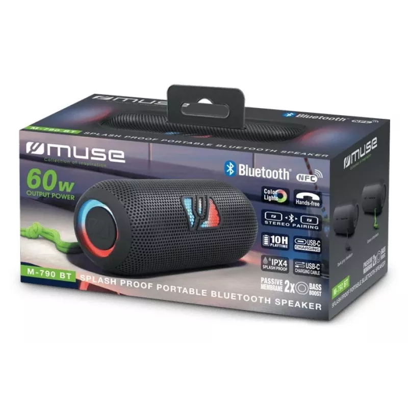 Muse M-790 BT tragbarer/Party-Lautsprecher Schwarz 60 W