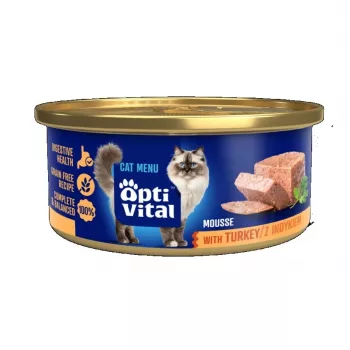 OptiVital Minidose - Mousse für ausgewachsene Katzen mit Pute 85 g