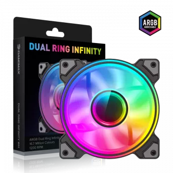 Gamemax | Gehäuselüfter | DUAL RING INFINITY | Schwarz