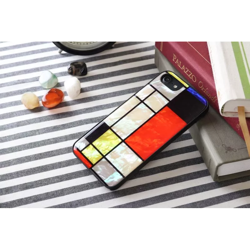 Schutzhülle iKins für Apple iPhone 8/7 Mondrian Schwarz