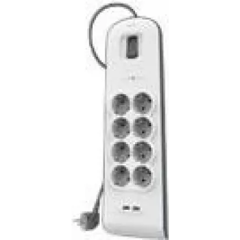 Steckdosenleiste Belkin 900J BSV804VF2M-V2 — 8 Schuko-Steckdosen, 2 USB-A-Anschlüsse