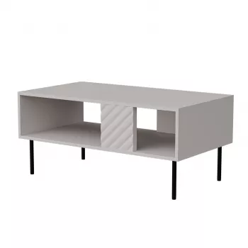Couchtisch Cama LUCCA Bank/Tisch 100x55x46 cashmere, rechteckige graue Tischplatte