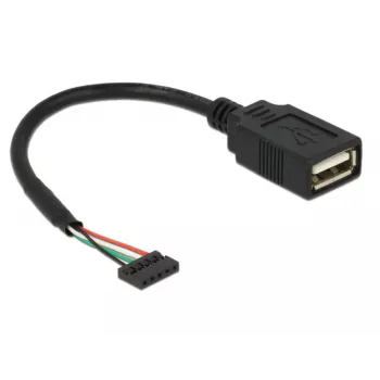 USB-Kabel DeLOCK 84831 USB 2.0 0,15 m Schwarz