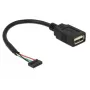 USB-Kabel DeLOCK 84831 USB 2.0 0,15 m Schwarz