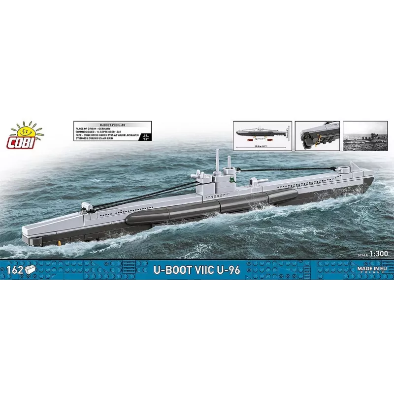 Maßstabsgetreues Modell-U-Boot Cobi Type VIIC 1:300, Bausatz 4857