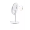 Freistehender LED-Schminkspiegel ETA Fenité rund 20 cm, Touch-Steuerung, USB, integrierte LiPo-Batterie