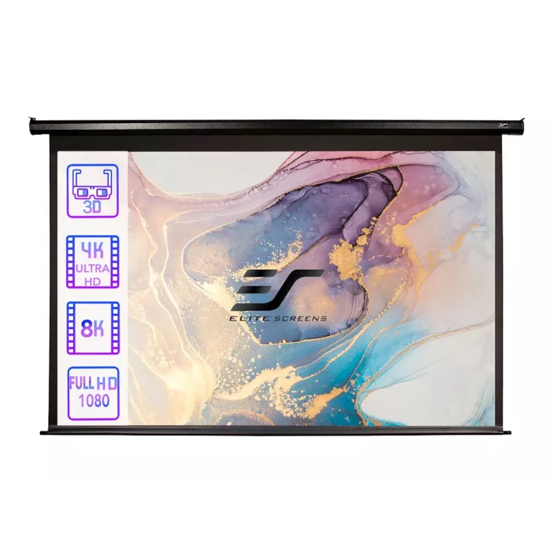 Elite Screens | Spectrum Serie | Electric110H | Diagonale 110 Zoll | 16:9 | Sichtbare Bildbreite (B) 244 cm | Schwarz