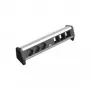 Power Extension 3 AC Outlet Bachmann 902.002 Schwarz Silver