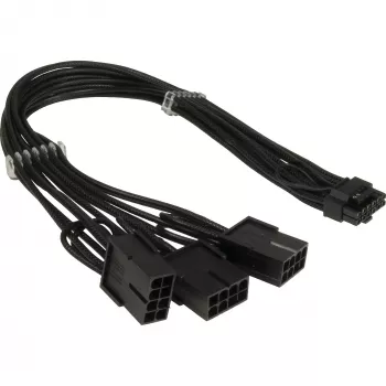 PCIe-Stromadapter INTER-TECH GPU-02 12‑Pin auf 3×8‑Pin (34 cm Kabel)