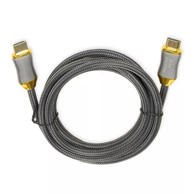 HDMI-Kabel IBOX HD08 2 m, HDMI Typ A Stecker–Stecker, HDMI 2.1, silber