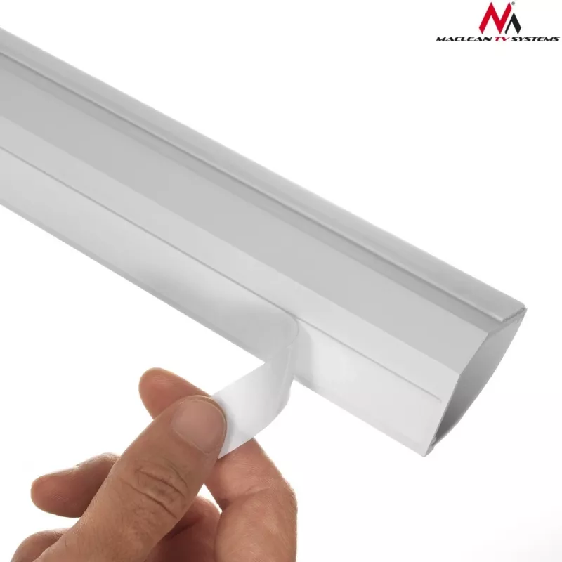 Kabelkanal flexibel MACLEAN MCTV-575 für Boden, weiß, 1,5 m, Breite 43 mm, Höhe 2,3–3,2 cm