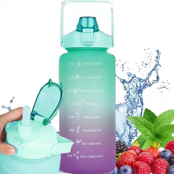 Extralink Motivationsflasche, 2000 ml, Grün-Lila, BUT-190