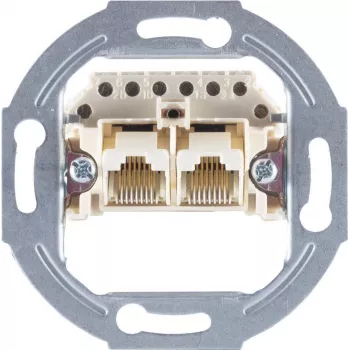 Wandmontierte Anschlussdose ShiverPeaks S/CONN maximum connectivity 2x 8/8 parallel ohne Abdeckung für Unterputzinstallation (74231-1)