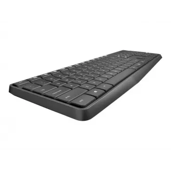 Logitech MK235 Langlebiges kabelloses Tastatur- und Maus-Set in Grau