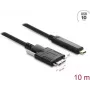 Kabel DELOCK 83632 — USB 2.0, USB-C auf Micro-USB B, 10 m, Schwarz