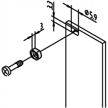 SCHROFF HÜLSE MESSING M2,5 VERNICKELT (10ST./KIT) - Rack-Zubehör (21100659)