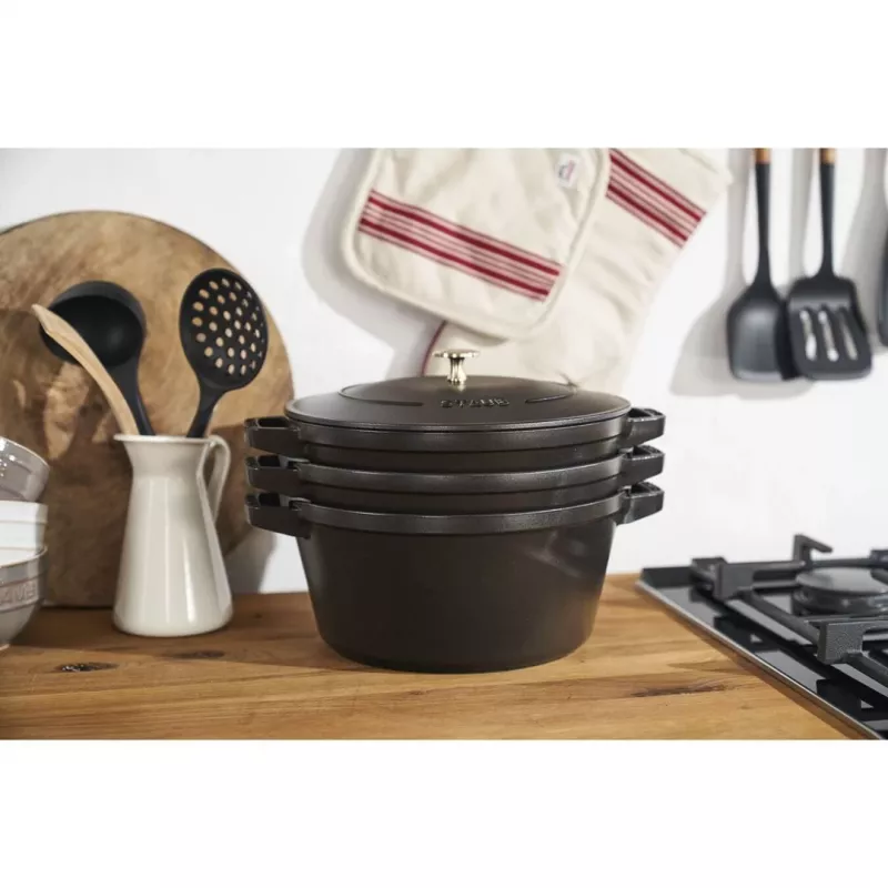 Staub La Cocotte 4,2 L runder Gusseisen-Schmortopf