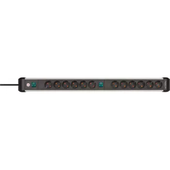 Power Extension Brennenstuhl 1391030200 3m 12 AC Outlets Indoor Schwarz Silver