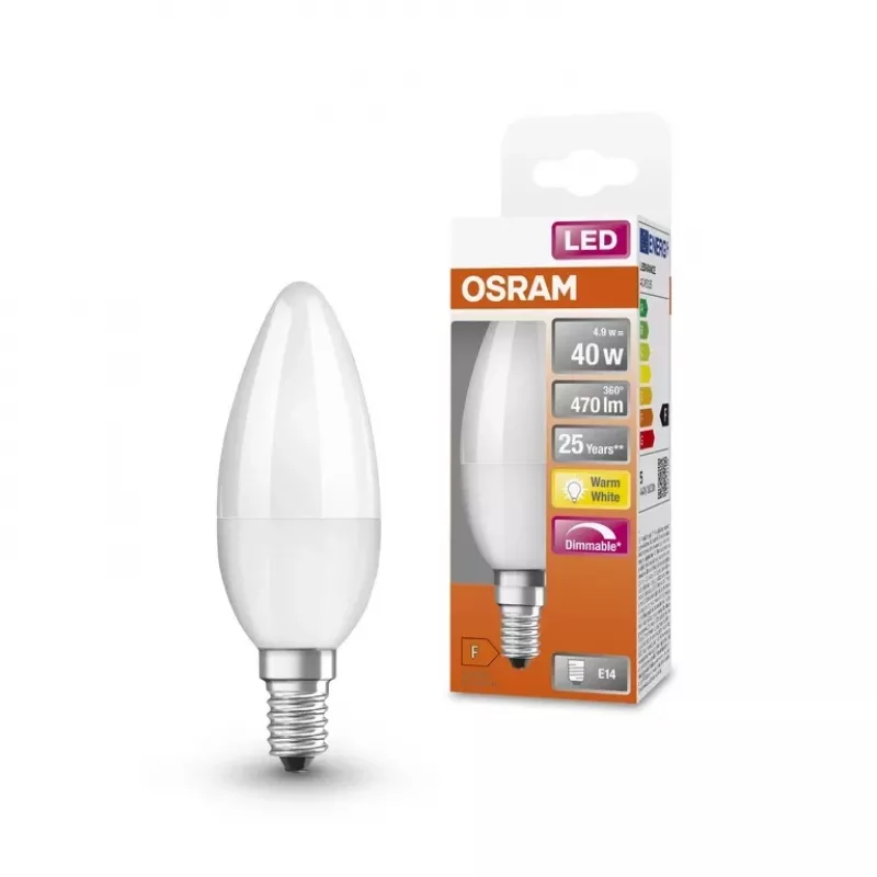 LED-Lampe Ledvance Parathom Classic E14 4,9 W Warmweiß, E14-Sockel
