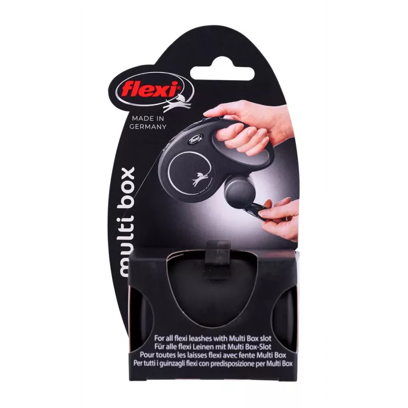Futter-/Tränkebehälter Flexi Multi Box Schwarz — Flexi Vario Serie, universeller Futterbehälter für Haustiere, 201–499 g