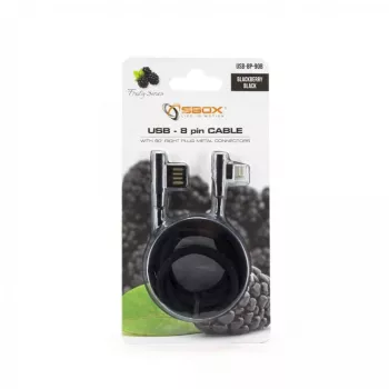 Sbox USB-8P-90B USB 8-Pin Kabel blackberry schwarz