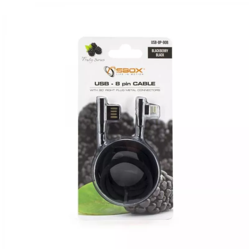 Sbox USB-8P-90B USB 8-Pin Kabel blackberry schwarz