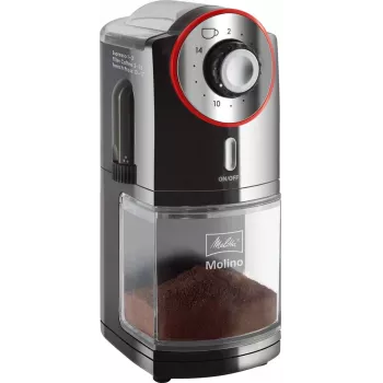Melitta Molino 100 W Schwarz, Rot, Edelstahl