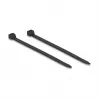 DELOCK RJ45-Stecker mit Klemmverschluss 2-polig +/− werkzeugfrei, Composite-Power-Anschluss, Stecker, schwarz/Edelstahl