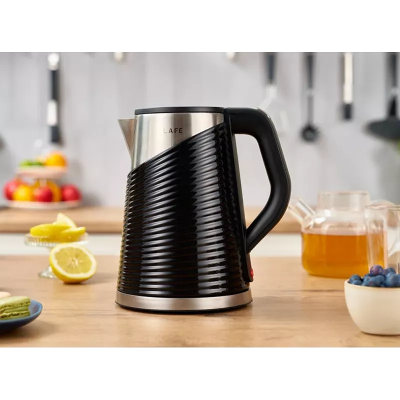 Elektrischer Wasserkocher LAFE 1,8 l 2200 W Elegant Schwarz