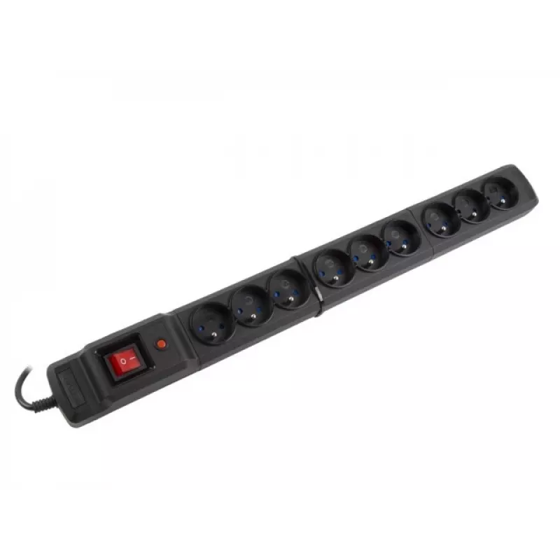 Überspannungsschutz Armac M9/15/CZ Schwarz 9 AC-Steckdosen 250V 1,5m