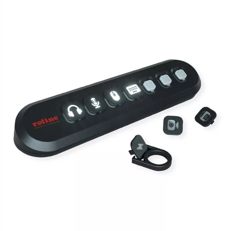 ROLINE USB 3.2 Gen 1 Hub, 7-fach, austauschbare Tasten, Typ-A-Anschlusskabel
