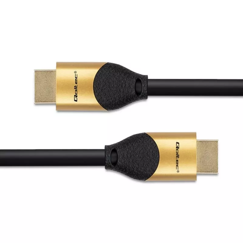 Qoltec 50355 HDMI v2.1 Kabel Ultra High Speed 8K | 60Hz | 28AWG | GOLD | 2m