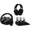 LOGITECH G29 EU + G435 Black Gaming Controller Aluminium Black USB Lenkrad + Pedale + Headset PC