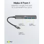 Goobay schlank 4-Port USB-Hub USB-C auf USB-A 5 Gbit/s - -Plug USB 3.2> (79158)