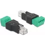 Adapter RJ11/14 Stecker auf 4-polige Klemmleiste DeLOCK 66527