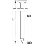 BeA Rundkopfnagel R20 3,1x90 mm, Streifen, schwarze glatte Oberfläche, Packung mit 3000