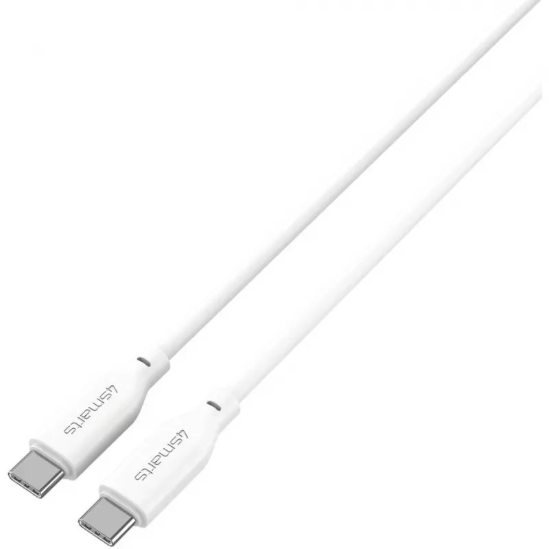 4smarts USB-C / USB-C Silikonkabel High Flex 60W 1,5m Weiß