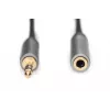 Digitus Audioverlängerungskabel 3,5-mm-Klinkenstecker auf 3,5-mm-Klinkenbuchse 1,8 m Schwarz