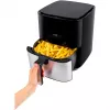 Clatronic FR 3782 H, Heißluftfritteuse, 5 l, 80 °C, 200 °C, Einzelbild, Schwarz, Edelstahl