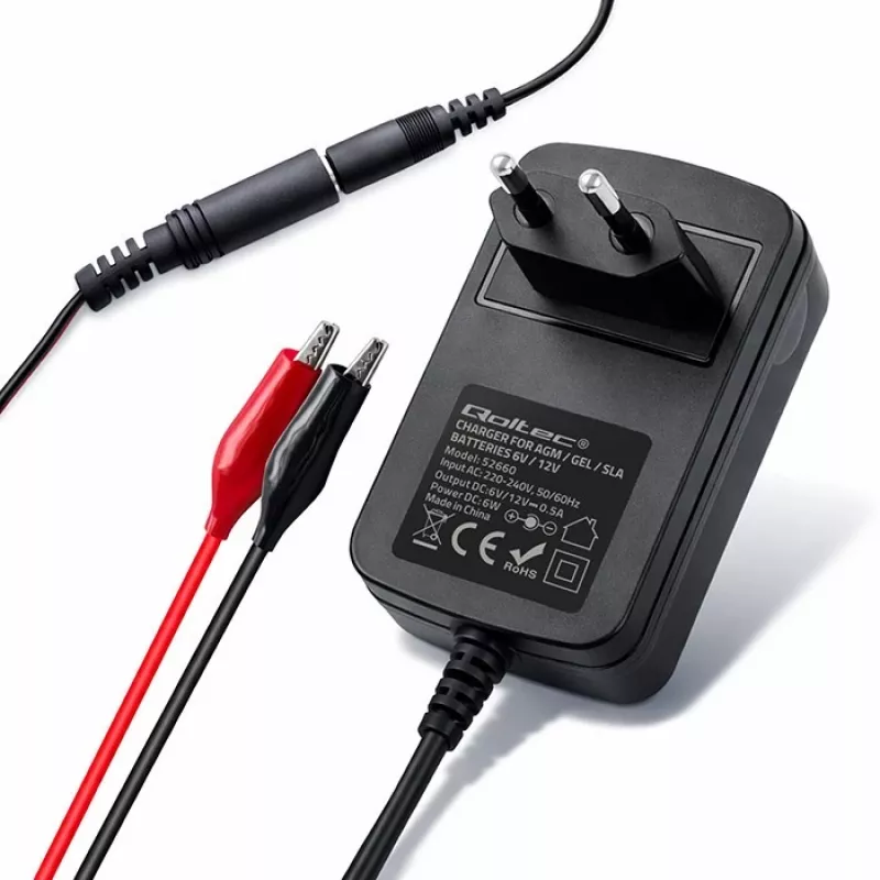 Batterieladegerät QOLTEC Modell 52660 — 6V/12V, 6W Ladegerät