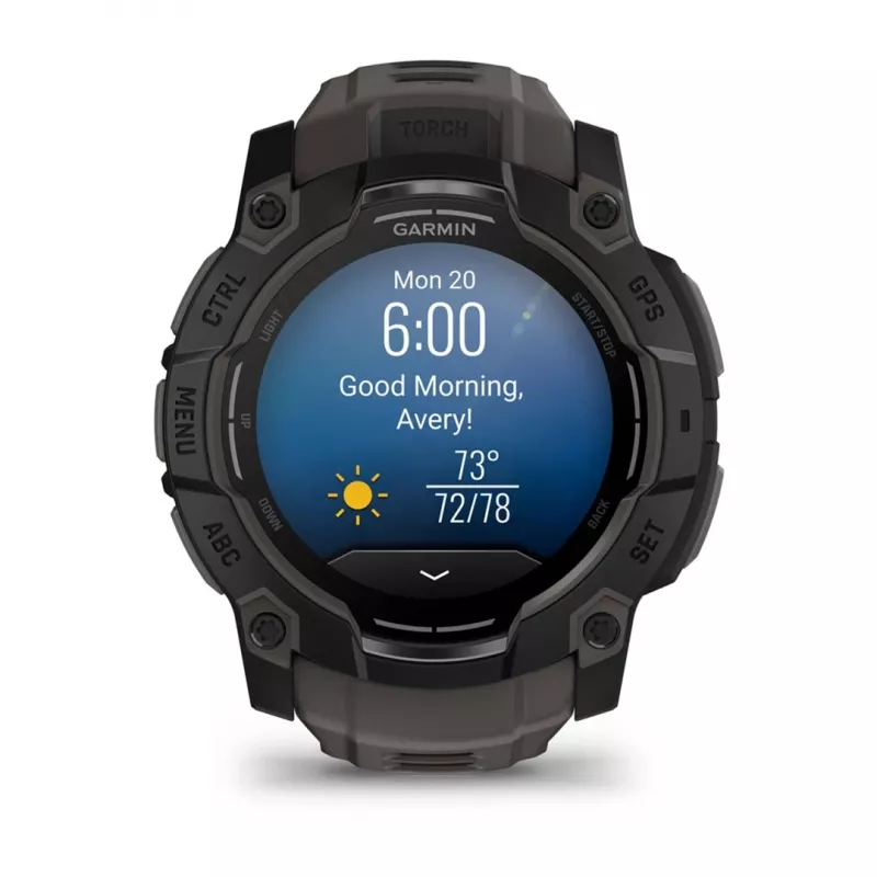Garmin Instinct 3 AMOLED 3.3 cm (1.3) 50 mm Digital 416 x 416 Pixel Touchscreen Schwarz GPS (Satellit)
