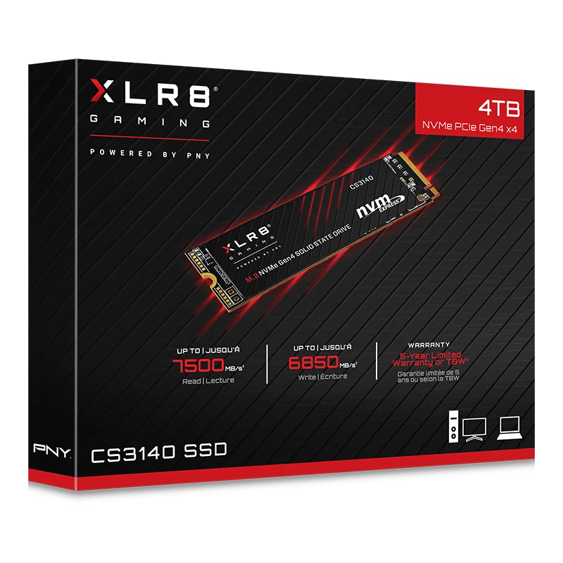 SSD-Laufwerk PNY 4 TB M.2 PCI Express 4.0 NVMe CS3140