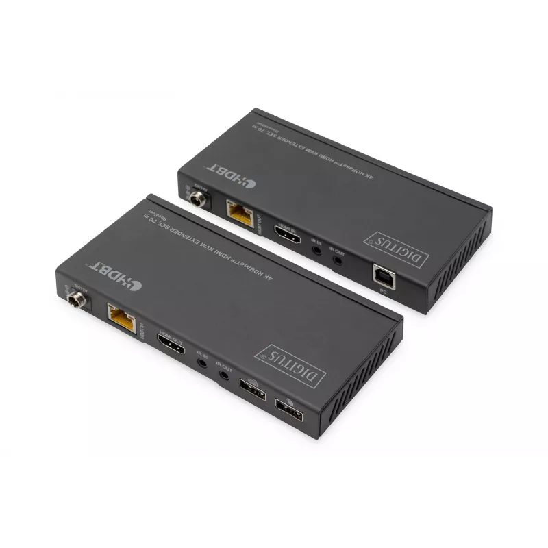 KVM Extender Set Digitus 4K HDBaseT HDMI 70 m Kabelgebunden