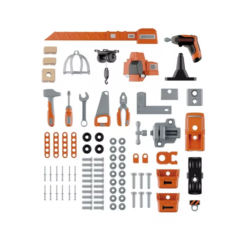 Kinderwerkstatt-Spielzeug SMOBY Bricolo Builder 7600360741 – Bauwerkzeug-Set für Rollenspiele