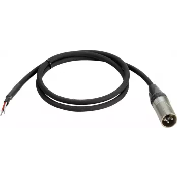 DMX-Kabel 3-polig PSSO 30227838 mit 3-poligem Stecker und offenen Kabelenden