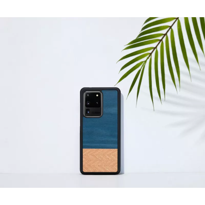 Schutzhülle für Smartphone Man and Wood Galaxy S20 Ultra Denim Schwarz
